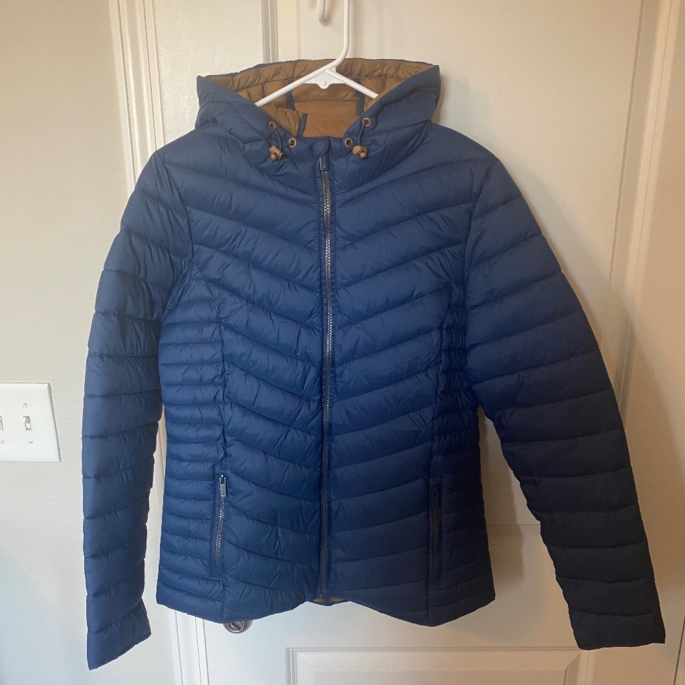 Fat Face womens navy Ruby puffer jacket hooded